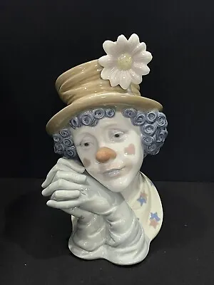 Lladro 5542 Melancholy Clown Head Bust Porcelain Figurine 11 1/4  • $249