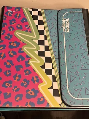 Trapper Keeper Mead Retro 80’s Design 1” Binder Notebook Portfolio Folder • $10