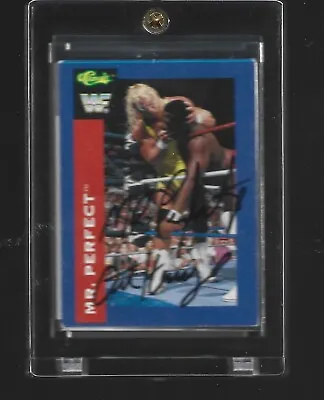 40 Mr. Perfect Curt Henning Signed  Wrestling Card W/COA  PLEASE READ • $825