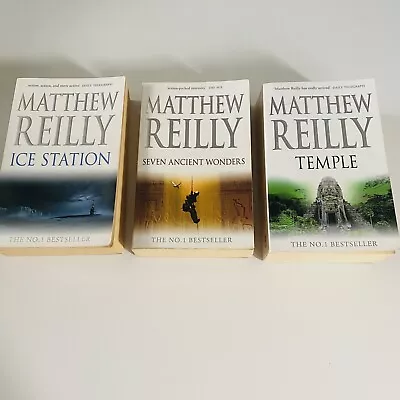 Matthew Reilly Paperback Bundle X 3 Temple Seven Ancient Wonders & Ice Station • $24.95