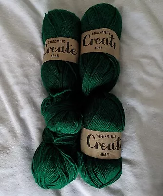 Yarnsmiths Create Aran 4210 Christmas Forest Green 4 Balls Knitting Crochet Yarn • £4