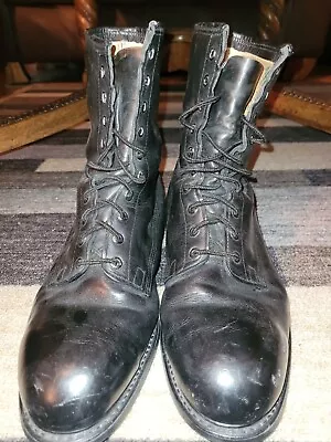 Vintage Cove Shoe Co Combat Boots Steel Toe Military Mens Size 9.5 XW Black 1981 • $124.99