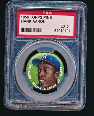 1956 Topps Pins HANK AARON PSA 5 • $495