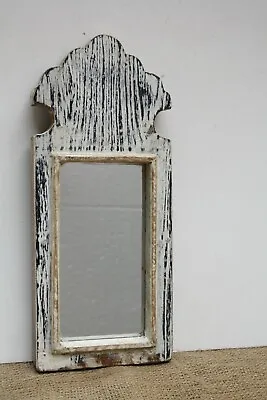 Wood Vintage Wall Mirror Wood Moroccan Mirror Distressed Look Mirror Wall Mirror • $45