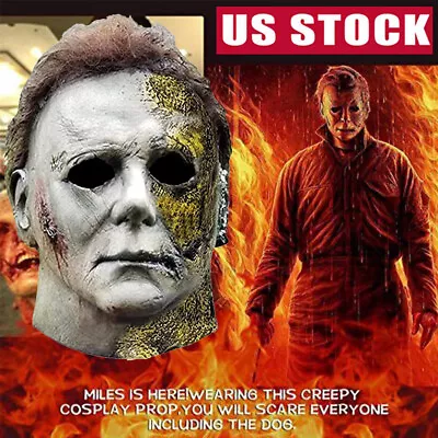 Michael Myers Mask Deluxe Adult Latex Halloween Horror Fancy Dress Killer Scary • $14.99