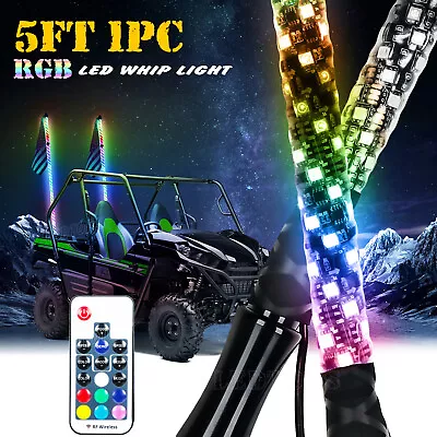 1x5ft RGB LED Whip Light Pole For UTV ATV Accessories RZR Can-Am Polaris Antenna • $69.99