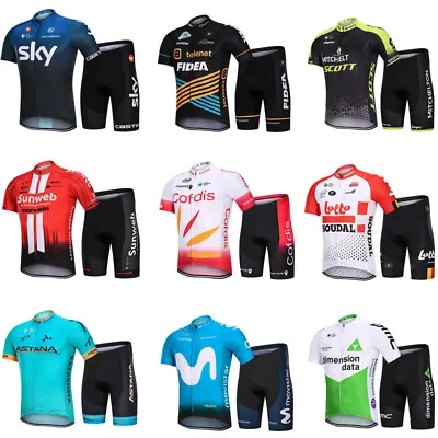 2023 Men's Cycling Short Sleeve Jersey Set Shorts Bicycle Outfits Bike Clothing  • $41.99