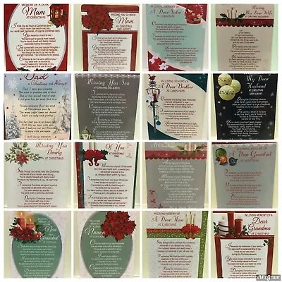 Christmas Graveside Memorial Remembrance Card Various Relations Weatherproof • £2.99