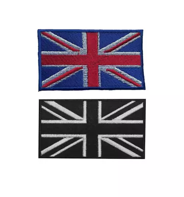 UNION JACK Flags Pair Embroidered Patch Sew Iron On Patches Transfer Clothes • £4.99