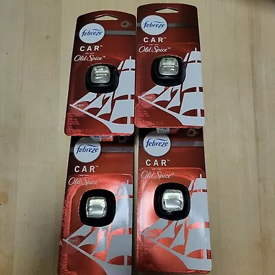 Febreze Car Vent Clip Air Freshener Old Spice Set Of 4 (1 Clip Packs) • $14.95