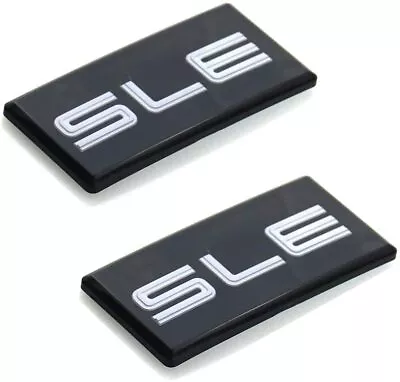 $16.99 • Buy Pair SLE Cab Emblem 3D Badge Decal Logo For Yucon Suburban Sierra (Chrome Black)