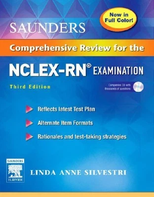 $5.07 • Buy Saunders Comprehensive Review For The NCLEX-RN (R) Examination Full Color Reprin