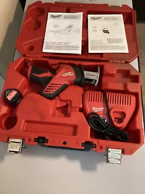 Milwaukee M12 Hackzall Reciprocating Saw With Charger Battery Case Instructs • $149.99