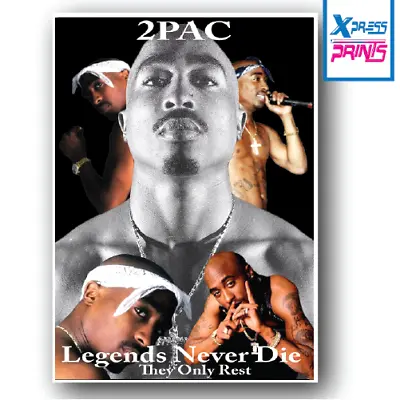 2PAC TUPAC SHAKUR HIPHOP RAP LEGEND COLLAGE Poster Print | A5 A4 A3 A2 A1 | • £3.99