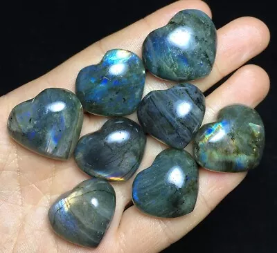 86g Natural Blue Labradorite Quartz Crystal Healing Reiki Heart Stone K214 • $2.50