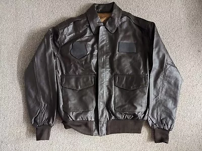 American Leather Corp Leather Jacket Men's 50-R (2XL XXL) Brown Bomber Lined  • $109.99