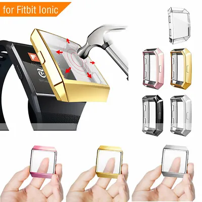 $12.99 • Buy Slim TPU Full Screen Protector Watch Case Cover Fit For Fitbit Ionic Smart Watch