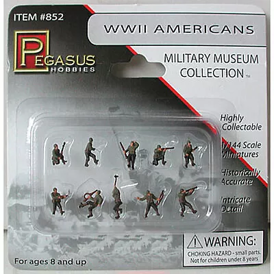 Pegasus American Infantry WWII (10) (Painted) - Plastic Model Military Figure • $6.63