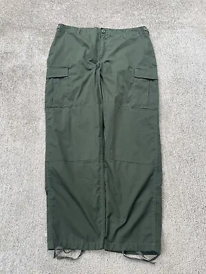 Vintage US Military Fatigue Pants Straight Leg Green Size L Mens • $35