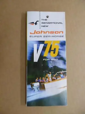 1960 Johnson Sea Horse Outboard Boat Motor Catalog Brochure Vintage Original • $19.95