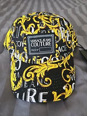 Versace Jeans Couture Baroque Cap Hat Unisex Authentic Men Logo All Over Prin • $99