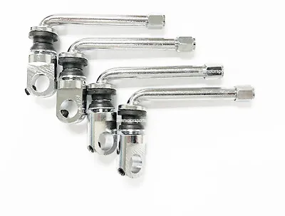 4x Chrome 3.3  TPMS Valve Stems 90 Degree Multi-Piece For WEDS SSR MIRO WHEELS • $29.99