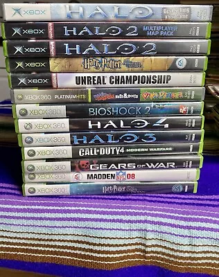 Xbox 360 & Original Game Lot! HALO 1-4 Bioshock 2 Unreal COD Gears Of War *AS-IS • $19.99