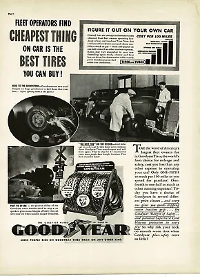 1937 Goodyear Tire Cheapest Thing On Your Car Are The Best Tires Vintage Ad 2 • $8.95