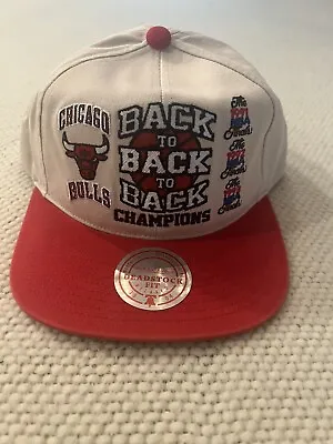 Mitchell & Ness Chicago Bulls 3-Peat NBA Champions Deadstock Snapback Hat Cap • $34.95