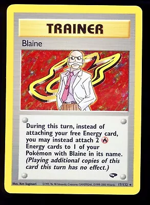 Blaine Gym Challenge 17/132 Holo Unlimited Holo Rare Pokemon Card WOTC • $14.99