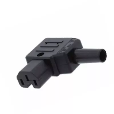 90° Left Angle Plug Rewireable Iec Socket C15 Cold For Mains Power Kettle Lead • £6.03