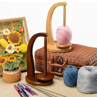 Handmade Yarn Holder Wooden Wool Yarn Winder Yarn Spinner  Knitting Accessories • £12.45