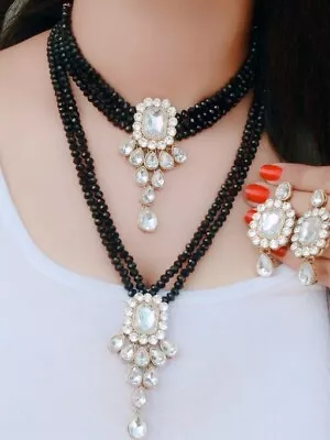 $11.39 • Buy Bollywood Pearl Gold Bridal Indian Fashion Jewelry 2 Pc Necklace Earring Set