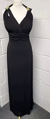 Simon Jeffrey Black Racer Back Maxi Dress Size 42. PWM • £14