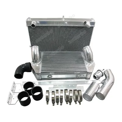 Intercooler Radiator 26x17x6.5 V-Mount Kit For 92-02 RX7 FD Turbo Black Hose  • $816.80