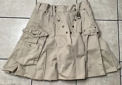 Utilikilts Tan Cargo Kilt Mens Size Small Fits 32  Waist Tactical • $99.99