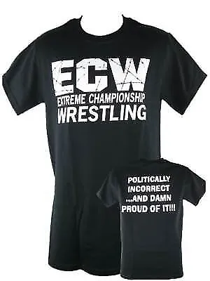 ECW Politically Incorrect Damn Proud Wrestling Black T-shirt • $32.99