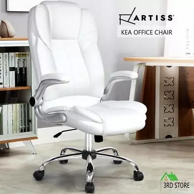 Artiss Gaming Office Chair Executive Computer Chairs Armchair Work Seating White • $117