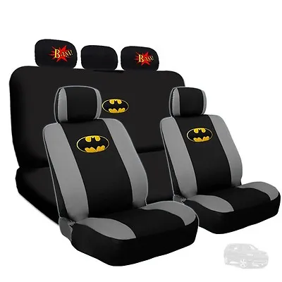 For Jeep Batman Deluxe Seat Covers And Classic BAM Logo Headrest Covers  • $52.73