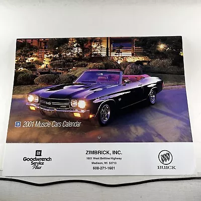 2001 GM Dealer Muscle Car Wall Calendar Free Shipping • $8.95