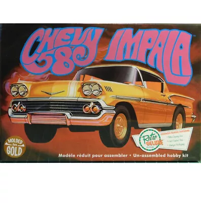 Amt 1958 Chevy Impala 1/25 Molded Gold  Skill Level 2 Amt946/12 Hc_oz • $49