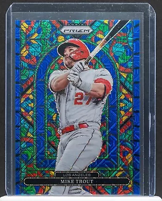 Mike Trout 2022 Prizm SG4 Stained Glass Blue Mojo Prizm 5/199 Angels MVP • $0.99