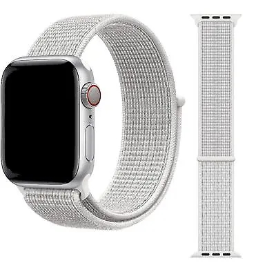 $118.95 • Buy Genuine Apple Nike Nylon Sport Loop Watch Band - Summit White - 42mm/44mm/45mm