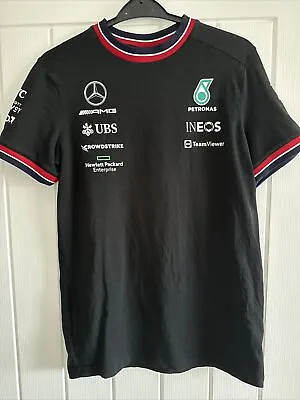 Mercedes AMG Petronas F1 Team Replica T-Shirt Men's Black Size XS • £15