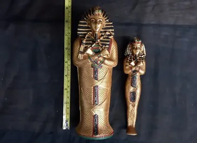 Ancient Egyptian Pharaoh King Tut Sarcophagus And Mummy Statue Tutankhamun Gift • $22.20