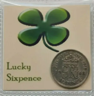 £2.59 • Buy Four-Leaf Clover - Shamrock Lucky Charm Sixpence For Good Luck