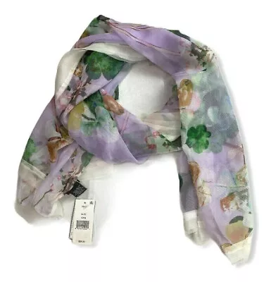 CEJON Womens Scarf Wrap Shawl Summer Clover Oversized Chiffon Lilac O/S ~ NEW! • $8.88