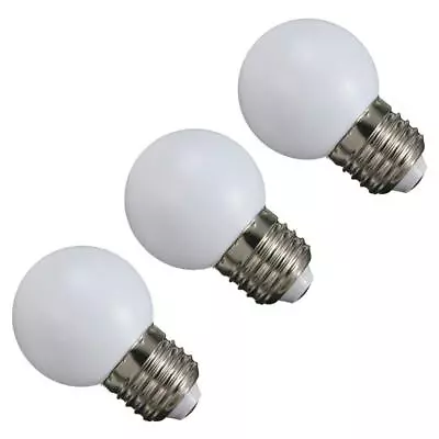 3xAC220V E27 1W Energy Saving LED Golf Ball Light Bulb Party Lamp Warm White • £5.86
