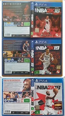 PS4 NBA Bundle NBA 2K16 2K18 2K19 Sony PlayStation 4 Game X FREE TRACKED POST • $22