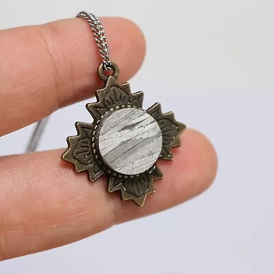 Iron Meteorite Pendant Gift Anniversary Gift Meteor Wish Necklace Pendant 01 • $0.01